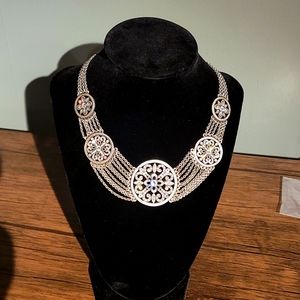 Touchstone crystal collar necklace